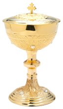 Golden Plated Ciborium with Stones H 25 cm