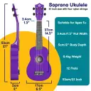 Rocket Series Soprano Purple Ukulele With Bag