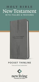 NLT Pocket Thinline New Testament with Psalms and Proverbs (LeatherLike, Charcoal Cross)
