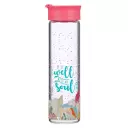 It is Well With My Soul Glass Water Bottle in Salmon Pink