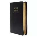 KJV Bible, Black, Bonded Leather, Cased, Presentation Page, Marker Ribbon, Gold Page Edges, Family Record