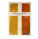 KJV Amplified Parallel Bible Orange Hardback Large Print Study Two-Column Format Red Letter Bible