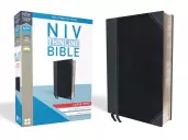 NIV, Thinline Bible, Large Print, Imitation Leather, Black/Gray, Red Letter Edition