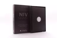 NIV, Thinline Bible, Large Print, Premium Goatskin Leather, Black, Premier Collection, Black Letter, Art Gilded Edges, Comfort Print