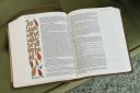 NIV, Beautiful Word Bible, Updated Edition, Peel/Stick Bible Tabs, Leathersoft, Brown/Pink, Red Letter, Comfort Print