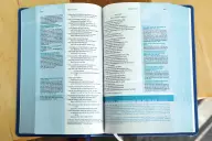 NIV, Quest Study Bible, Personal Size, Leathersoft, Blue, Comfort Print