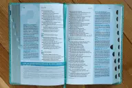 NIV, Quest Study Bible, Personal Size, Leathersoft, Teal, Thumb Indexed, Comfort Print
