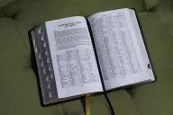 KJV, Thompson Chain-Reference Bible, Handy Size, European Bonded Leather, Black, Red Letter, Thumb Indexed, Comfort Print