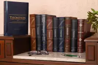 NIV, Thompson Chain-Reference Bible, Premium Goatskin Leather, Black, Premier Collection, Black Letter, Art Gilded Edges, Comfort Print