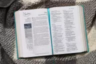 NIV Women's Devotional Bible, Large Print, Leathersoft, Teal, Comfort Print