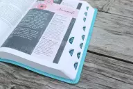NIV, Ultimate Bible for Girls, Faithgirlz Edition, Leathersoft, Teal, Thumb Indexed Tabs