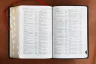ESV, Thompson Chain-Reference Bible, Bonded Leather, Black, Red Letter, Thumb Indexed