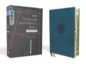 NIV Thinline Reference Bible, Large Print, Leathersoft, Teal, Red Letter, Thumb Indexed, Comfort Print