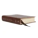 NKJV, Journal the Word Bible, Large Print, Bonded Leather, Brown, Red Letter