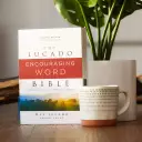 NKJV, Lucado Encouraging Word Bible, Leathersoft, Blue, Thumb Indexed, Comfort Print