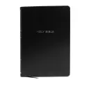 NKJV Holy Bible, Giant Print Center-Column Reference Bible, Black Leather-look, 72,000+ Cross References, Red Letter, Comfort Print: New King James Version