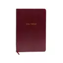 NKJV Holy Bible, Giant Print Center-Column Reference Bible, Burgundy Leather-look, Thumb Indexed, 72,000+ Cross References, Red Letter, Comfort Print: New King James Version