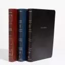 NKJV, Thinline Reference Bible, Leather-Look, Black, Red Letter, Comfort Print
