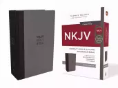 NKJV, Compact Single-Column Reference Bible, Hardcover, Gray, Comfort Print