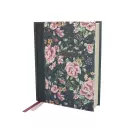 NKJV, Journal the Word Bible, Cloth over Board, Gray Floral, Red Letter, Comfort Print