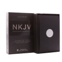NKJV, Single-Column Reference Bible, Premium Goatskin Leather, Black, Premier Collection, Comfort Print