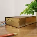 NKJV, Wiersbe Study Bible, Genuine Leather, Brown, Red Letter, Comfort Print