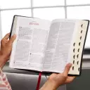 The KJV Open Bible: Complete Reference System, Black Leathersoft, Red Letter, Comfort Print (Thumb Indexed): King James Version