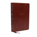 NKJV Holy Bible, Giant Print Center-Column Reference Bible, Brown Leathersoft, 72,000+ Cross References, Red Letter, Comfort Print: New King James Version