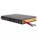 NKJV, Deluxe Thinline Reference Bible, Large Print, Leathersoft, Black, Thumb Indexed, Red Letter, Comfort Print