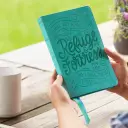 NKJV, Thinline Youth Edition Bible, Verse Art Cover Collection, Turquoise Leathersoft, Red Letter, Comfort Print