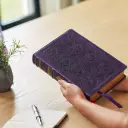 NKJV, Wide-Margin Reference Bible, Sovereign Collection, Leathersoft, Purple, Red Letter, Comfort Print