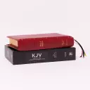 KJV Holy Bible: Large Print Single-Column with 43,000 End-of-Verse Cross References, Red Goatskin Leather, Premier Collection, Personal Size, Red Letter: King James Version