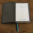 NKJV, Large Print Thinline Reference Bible, Blue Letter, Maclaren Series, Leathersoft, Black, Comfort Print