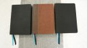 NKJV, Large Print Thinline Reference Bible, Blue Letter, Maclaren Series, Genuine Leather, Black, Comfort Print