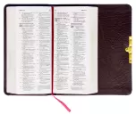NKJV Compact, Bible, Bonded Leather, Red Letter, Gilt Edge, Ribbon Marker
