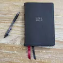 KJV Holy Bible: Compact Bible with 43,000 Center-Column Cross References, Black Genuine Leather, Red Letter, Comfort Print: King James Version