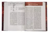 KJV Study Bible, Red, Hardback, Large Print, Charts, Maps, Concordance, Red Letter, Footnotes, Book Introductions, Index, Translation Notes