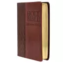 KJV Pocket Bible, Brown, Imitation Leather, Verse Finder, One Year Reading Plan, Presentation Page, Ribbon Marker, Gilt Edges