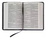 KJV Mini Pocket Bible, Black, Imitation Leather, Ribbon Marker, Verse Finder, One-Year Bible Reading Plan, Presentation Page