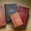 KJV Bible Mini Pocket Faux Leather, Toffee Brown
