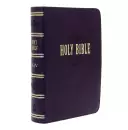KJV Compact Large Print Bible, Purple, Lux-Leather, Words of Christ in Red, Concordance, Unique Scripture Verse Finder, Bible Reading, Full-Color Maps, Presentation Page