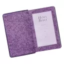 Two-tone Purple Floral Faux Leather Giant Print Standard-size King James Version Bible