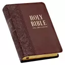 KJV Bible Compact LP Faux Leather, Medium Brown