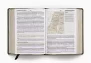 ESV Study Bible, Large Print, Genuine Leather, Black, Concordance, 20,000+ Study Notes, Maps