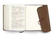 ESV Journaling Bible, Interleaved Edition (Natural Leather, Brown, Flap with Strap)