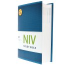 NIV Study Bible, Blue, Hardback, Colour Maps, Photographs, Charts, Illustrations, Book Introductions, Articles, Presentation Page, Red Letter, Concordance