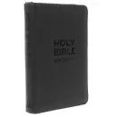 NIV Compact Bible, Charcoal, Imitation Leather, Anglicised, Slipcase, Zipped, Ribbon Marker, Presentation Page, 2011 Edition