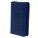 NIV Tiny Bible, Navy, Imitation Leather, Anglicised, Zipped, Presentation Box, Ribbon Marker