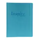 NLT Inspire Journalling Bible, Blue, Hardback, Large Print, Colouring, Extra Wide Margin, Scripture Illustrations, Ribbon Marker, Presentation Page
