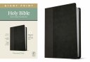 NLT Personal Size Giant Print Bible, Filament-Enabled Edition (LeatherLike, Black/Onyx, Red Letter)